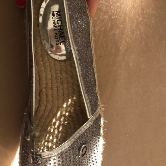 Silver Micheal Kors shoes.Tag attached. - Picture 2 of 4